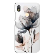 Чехол с цветочным принтом на Техно Поп 3 – Цветы на белом