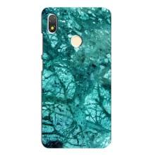 Мраморный чехол на TECNO POP 3 (VPrint) (Зеленый мрамор)