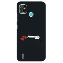 Чехлы (ART) Цветы на TECNO Pop 4 LTE (VPrint) (Неожиданные цветы)