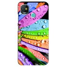 Чехлы (ART) Цветы на TECNO Pop 4 LTE (VPrint) (Семицветик)