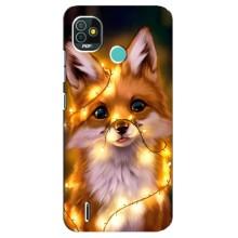 Чохли з картинкою Лисичка для TECNO Pop 4 LTE (VPrint) (Лисичка в гірляндах)