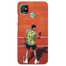 Чехлы с принтом Спортивная тематика для TECNO Pop 4 LTE (Алькарас Теннисист)