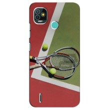 Чехлы с принтом Спортивная тематика для TECNO Pop 4 LTE (Ракетки теннис)