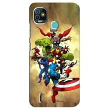 Чохол МАРВЕЛ для ТЕКНО Поп 4 ЛТЕ (AlphaPrint) (Герої Марвел)