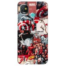 Чохол МАРВЕЛ для ТЕКНО Поп 4 ЛТЕ (AlphaPrint) (Марвел Комикс)