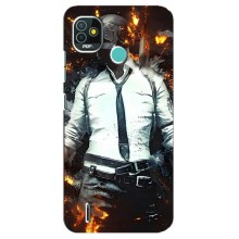 Силиконовый чехол с картинкой "Герой Pubg" на TECNO Pop 4 LTE – Man Пубг