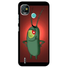 Чехол с картинкой "Одноглазый Планктон" на TECNO Pop 4 LTE (Стильный Планктон)