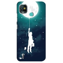 Чехол (ТПУ) с планетами на TECNO Pop 4 LTE – To The moon
