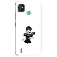 Чехлы Венсдей на TECNO Pop 4 LTE Уэнсдей (AlphaPrint) (танец Уэнздей)
