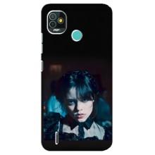 Чехлы Венсдей на TECNO Pop 4 LTE Уэнсдей (AlphaPrint) (взгляд Уэнздей)