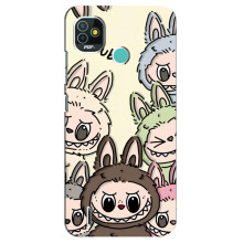 Чохол з Лабубу на TECNO Pop 4 LTE (Колаж Лабубу)