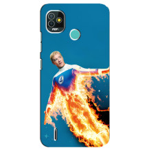Чехол с принтом Фантастическая четверка для TECNO Pop 4 LTE – Человек-Факел