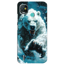 Чехол с картинкой «Хищники» для TECNO Pop 4 LTE – Медведь