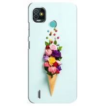 Чехлы с тематикой "ЦВЕТЫ" на TECNO Pop 4 LTE – Цветок-мороженное