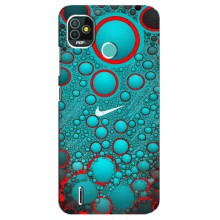 Силиконовый Чехол на TECNO Pop 4 LTE с картинкой Nike (Найк зеленый)