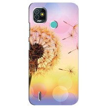 Силиконовый Чехол с одуванчиками на TECNO Pop 4 LTE