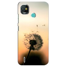 Силиконовый Чехол с одуванчиками на TECNO Pop 4 LTE – Роздумаханый одуванчик