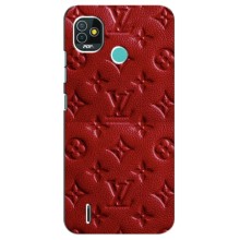 Текстурный Чехол Louis Vuitton для Техно Поп 4 лте (Красный ЛВ)