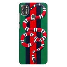 Чехлы ГУЧЧИ для Техно Поп 4 Про (AlphaPrint) (Gucci змия)