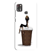 Чехлы Луи Витон для TECNO POP 4 Pro (AlphaPrint - LOUIS VUITTON) (кофе LOUIS VUITTON)