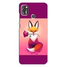 Чехлы с картинкой Лисички для TECNO POP 4 Pro (VPrint) – Лисичка с розочкой