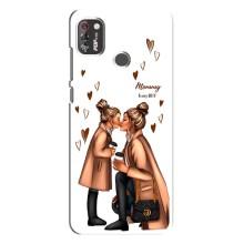 Чехол с печатью для TECNO POP 4 Pro - (Мама с ребенком) (AlphaPrint) (Дочка и мама)