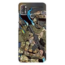 Чехлы с картинкой ЗСУ для TECNO POP 4 Pro (AlphaPrint) (Воин ВСУ)
