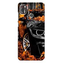 Чехлы с Машинами на Техно Поп 4 Про (VPrint) (Черная Машина)