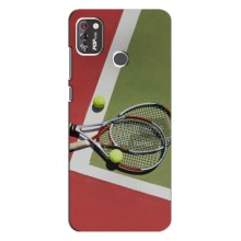Чехлы с принтом Спортивная тематика для TECNO POP 4 Pro – Ракетки теннис