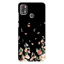 Чехол для Техно Поп 4 Про - с принтом (Дизайнерские) (AlphaPrint) (Маленькие цветы)
