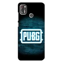 Чехол PUBG для Техно Поп 4 Про (AlphaPrint) (Лого PUBG)