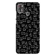 Чехол с принтом для TECNO POP 4 Pro (AlphaPrint) Модные коты (Меленькие котики)