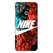 Чехол для TECNO POP 4 Pro - с принтом Найк (AlphaPrint) (Дымчатый найк)