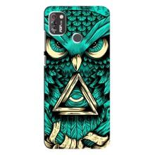 Чехол с птицами на TECNO POP 4 Pro (VPrint) (Сова с глазом)