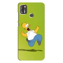 Чехол с Симпсонами для TECNO POP 4 Pro (VPrint) (Гомер Симпсон)