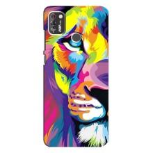 Чехол со Львом для TECNO POP 4 Pro (VPrint) (Яркий Лев)