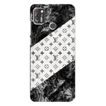 Чехол Стиль Louis Vuitton на TECNO POP 4 Pro (LV на белом)