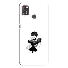 Чехлы Венсдей на TECNO POP 4 Pro Уэнсдей (AlphaPrint) (танец Уэнздей)