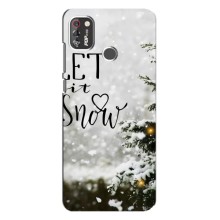 Новорічні, Святкові Чохли для TECNO POP 4 Pro - 2024 год – Let it snow