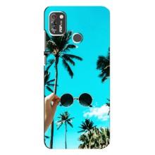 Силиконовый чехол с КАРТИНКАМИ лето для TECNO POP 4 Pro (AlphaPrint) (Взгляд лето)