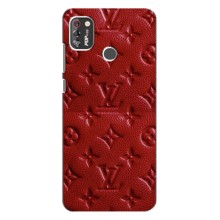 Текстурный Чехол Louis Vuitton для Техно Поп 4 про (Красный ЛВ)