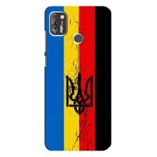 Украинские Чехлы для TECNO POP 4 Pro с картинкой УПА (AlphaPrint) (Флаг УПА)