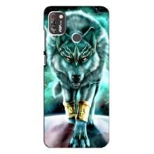 Защитные чехлы для Техно Поп 4 Про (AlphaPrint) (ХИТ продаж) ВОЛК (Яркий волк)