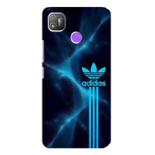 Чехлы Адидас для TECNO POP 4 (AlphaPrint) (Синий Адидас)