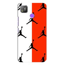 Чохли для TECNO POP 4 - з картинкою JORDAN (AlphaPrint) (Лого Джордан)