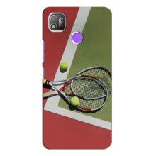 Чехлы с принтом Спортивная тематика для TECNO POP 4 (Ракетки теннис)