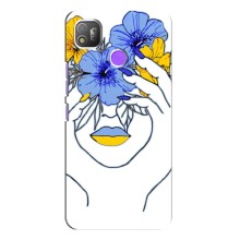 Чохол на TECNO POP 4 (Український дизайн) (Українка на всю голову)