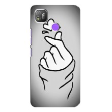 Чохол з принтом для TECNO POP 4 (AlphaPrint - Знак сердечка) (Значок Love)