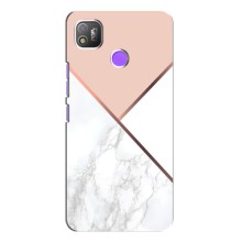Мраморний чехол на TECNO POP 4 (VPrint) (Тройний мрамор)
