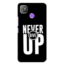 Силіконовый Чохол на TECNO POP 4 з картинкою НАЙК (Never Give UP)